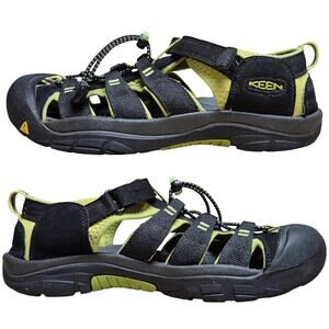 Keen Black Green Newport Closed Toe Water Sandals Shoes Men's 7 Women's 8 1/2